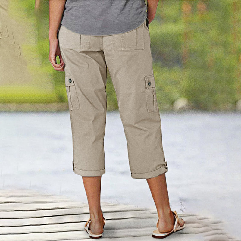 🔥 Hot Sale 🔥Short décontracté multi-poches à haute élasticité pour femme