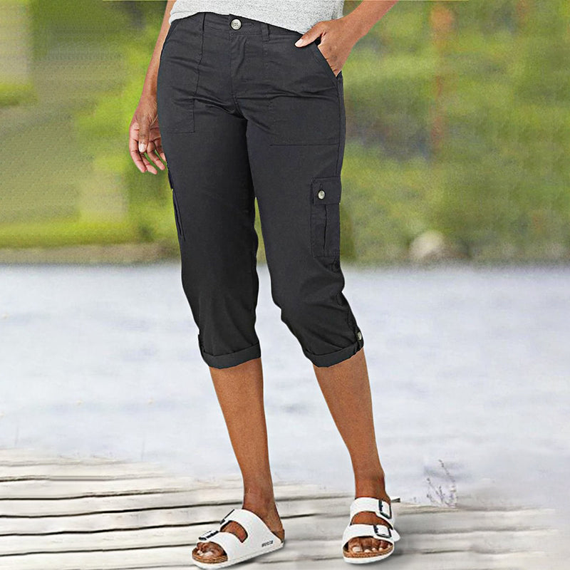 🔥 Hot Sale 🔥Short décontracté multi-poches à haute élasticité pour femme