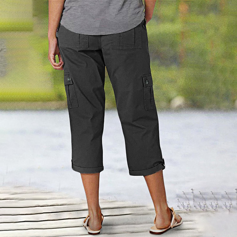 🔥 Hot Sale 🔥Short décontracté multi-poches à haute élasticité pour femme