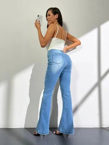⏰50% de réduction pour une durée limitée🔥Jean évasé taille haute vintage des années 90
