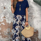 🌸Promotions d'été🌸Ensemble pantalon large et haut à manches courtes pour femmes, décontracté, imprimé floral