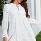 🌸50% de réduction pour une durée limitée🌸🌿Robe ajourée à lacets et col en V pour femme avec manches évasées