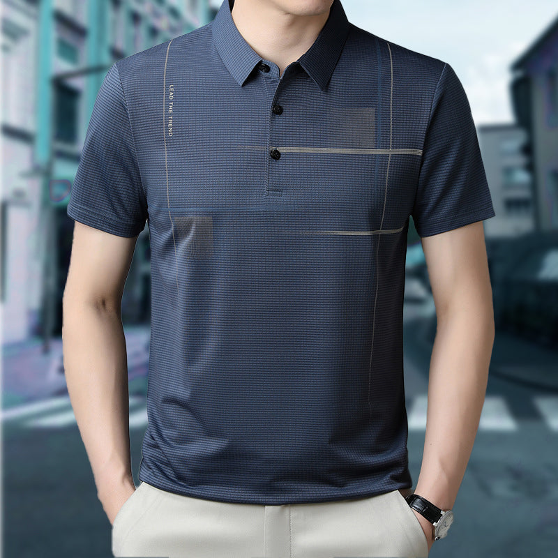 ⏰50% de réduction pour une durée limitée🔥T-shirt ample, cool et respirant avec col à revers pour homme