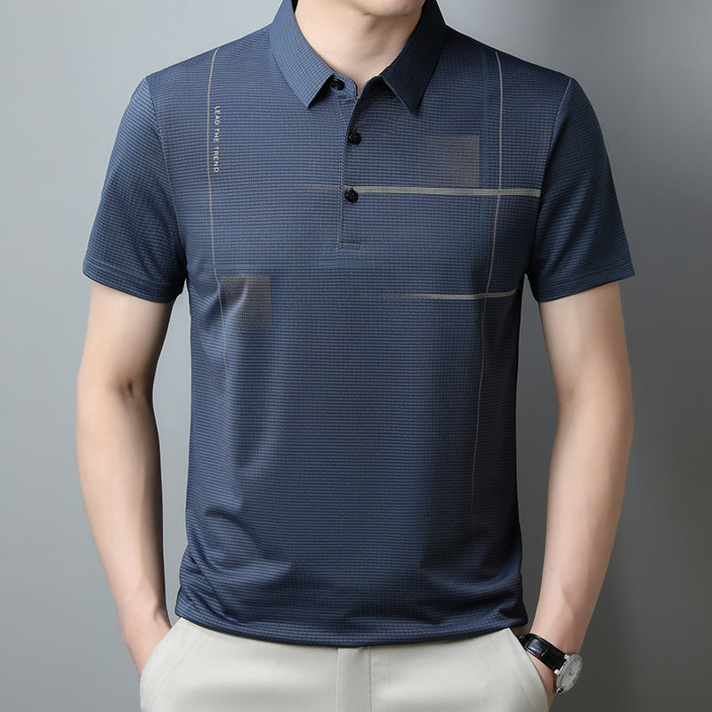 ⏰50% de réduction pour une durée limitée🔥T-shirt ample, cool et respirant avec col à revers pour homme