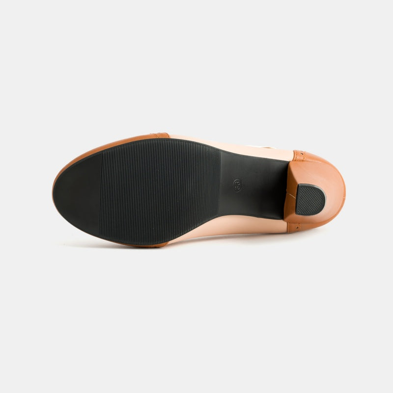 Chaussures Mary Jane élégantes en cuir PU à talons épais pour femmes