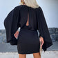 Robe dos nu avec manches chauve-souris