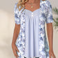 Top patchwork floral irrégulier pour femmes