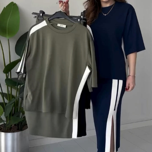 50% de réduction🔥Tailleur décontracté avec jupe fendue pour femmes