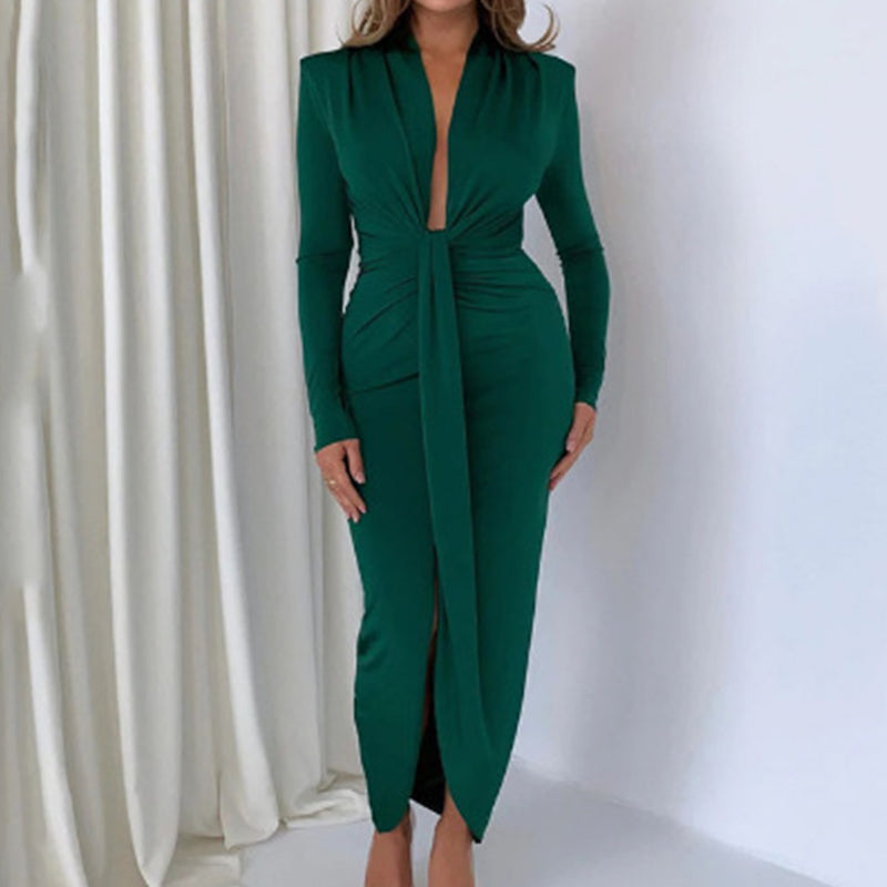Robe sexy à manches longues pour femmes