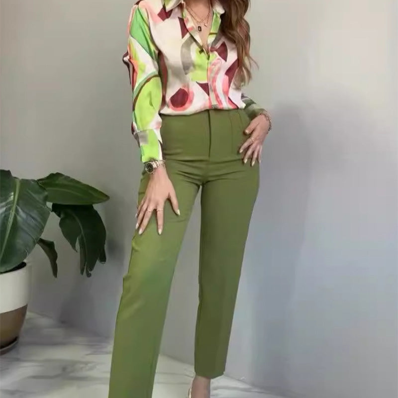 Chemise et pantalon imprimés pour femmes - Lot de 2