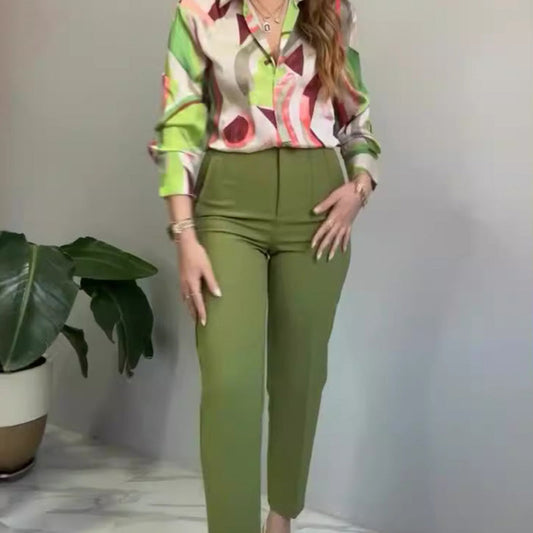 Chemise et pantalon imprimés pour femmes - Lot de 2