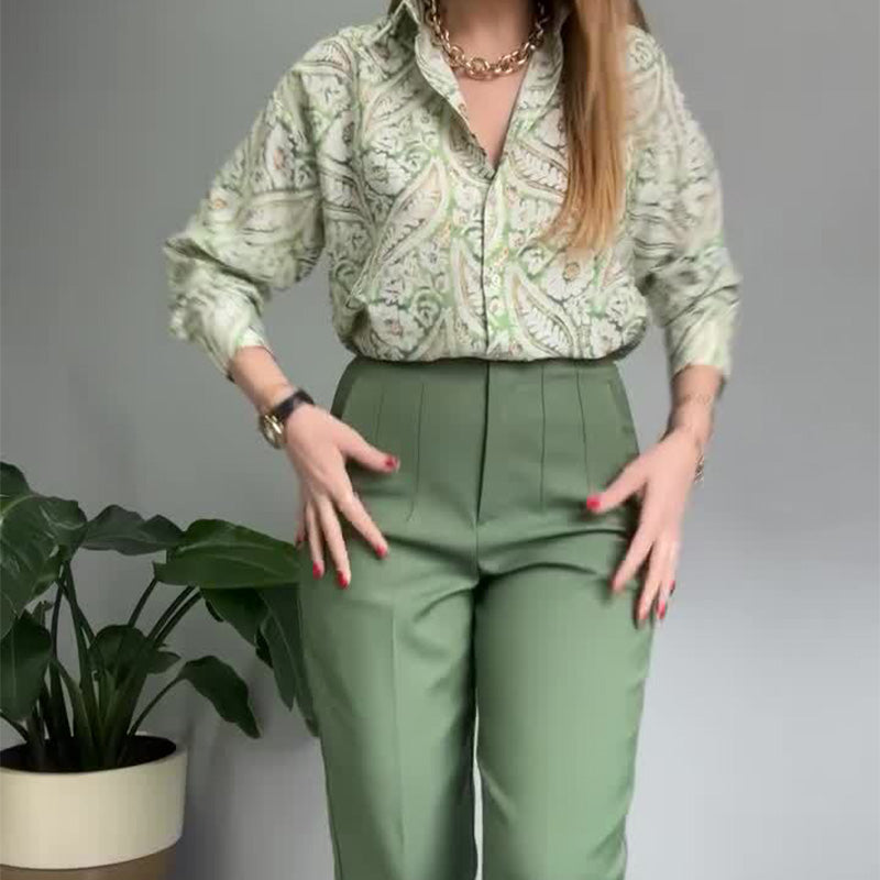 Chemise et pantalon imprimés pour femmes - Lot de 2