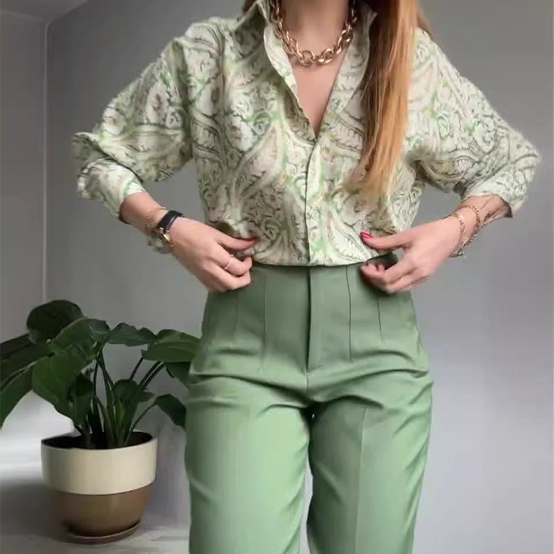 Chemise et pantalon imprimés pour femmes - Lot de 2