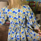 🔥Robe à manches bulles imprimée de motifs floraux