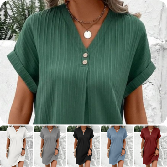 🍃Women's Monochrome V-Neck Dress🌷
