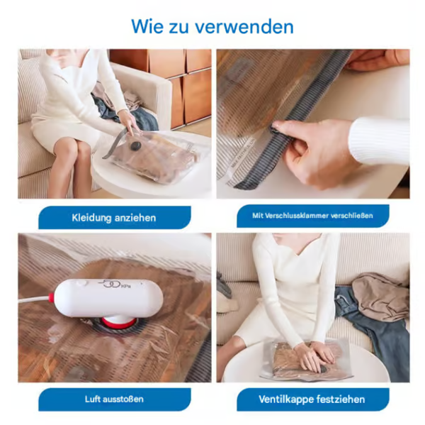 🔥6 paquets de sacs de compression sous vide électriques USB - Gagnez de l'espace, voyagez léger !