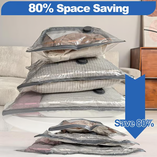 🔥6 paquets de sacs de compression sous vide électriques USB - Gagnez de l'espace, voyagez léger !