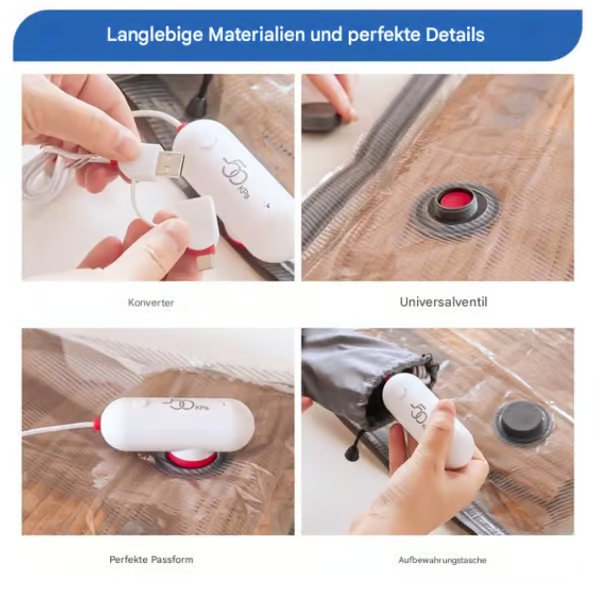 🔥6 paquets de sacs de compression sous vide électriques USB - Gagnez de l'espace, voyagez léger !