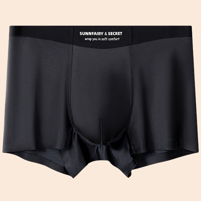 Caleçon de luxe léger en satin, soie glacée et respirant pour hommes