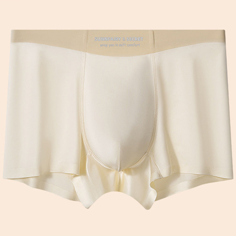 Caleçon de luxe léger en satin, soie glacée et respirant pour hommes