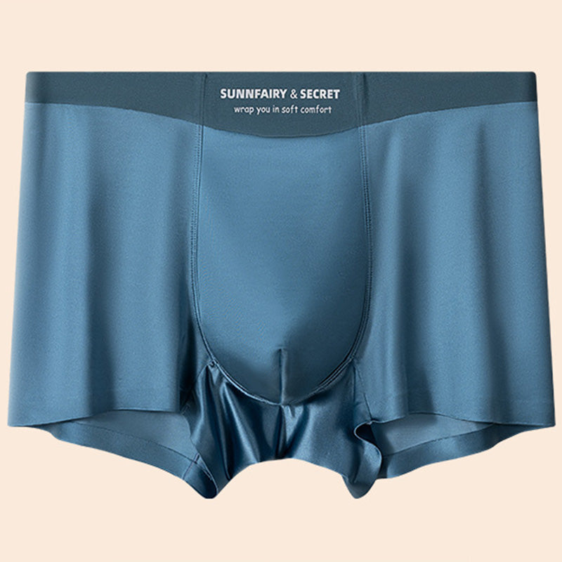 Caleçon de luxe léger en satin, soie glacée et respirant pour hommes