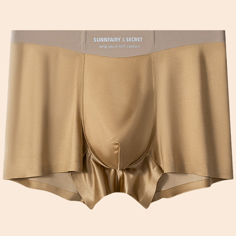 Caleçon de luxe léger en satin, soie glacée et respirant pour hommes