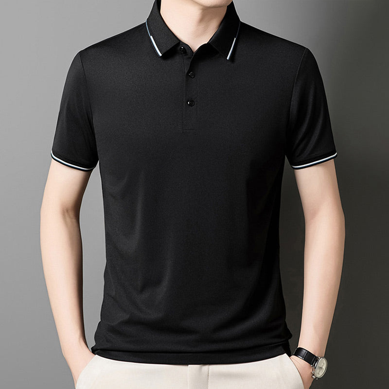 ✈️Livraison gratuite à l'achat de 2✈️T-shirt à manches courtes avec revers pour les hommes d'affaires décontractés