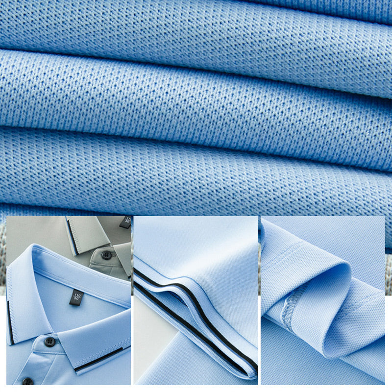 ✈️Livraison gratuite à l'achat de 2✈️T-shirt à manches courtes avec revers pour les hommes d'affaires décontractés