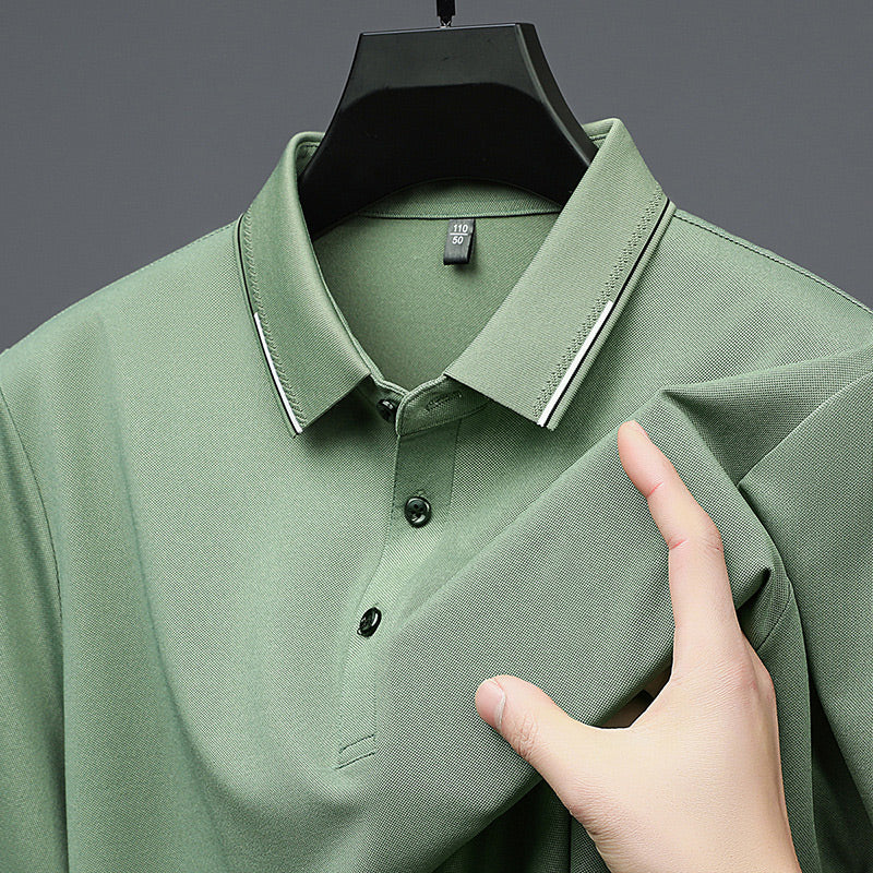 ✈️Livraison gratuite à l'achat de 2✈️T-shirt à manches courtes avec revers pour les hommes d'affaires décontractés