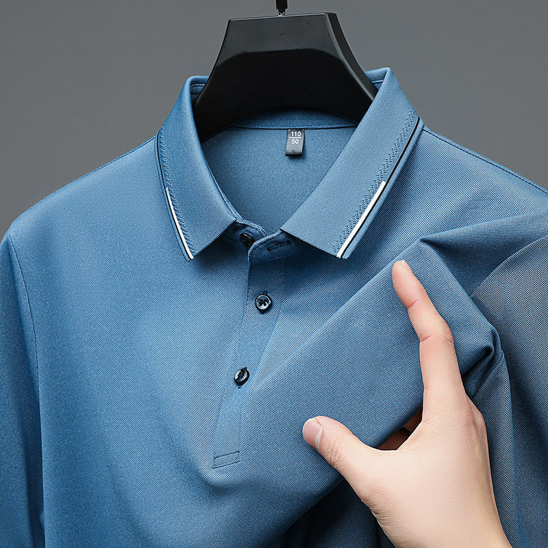 ✈️Livraison gratuite à l'achat de 2✈️T-shirt à manches courtes avec revers pour les hommes d'affaires décontractés