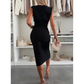 Élégante robe fendue sans manches