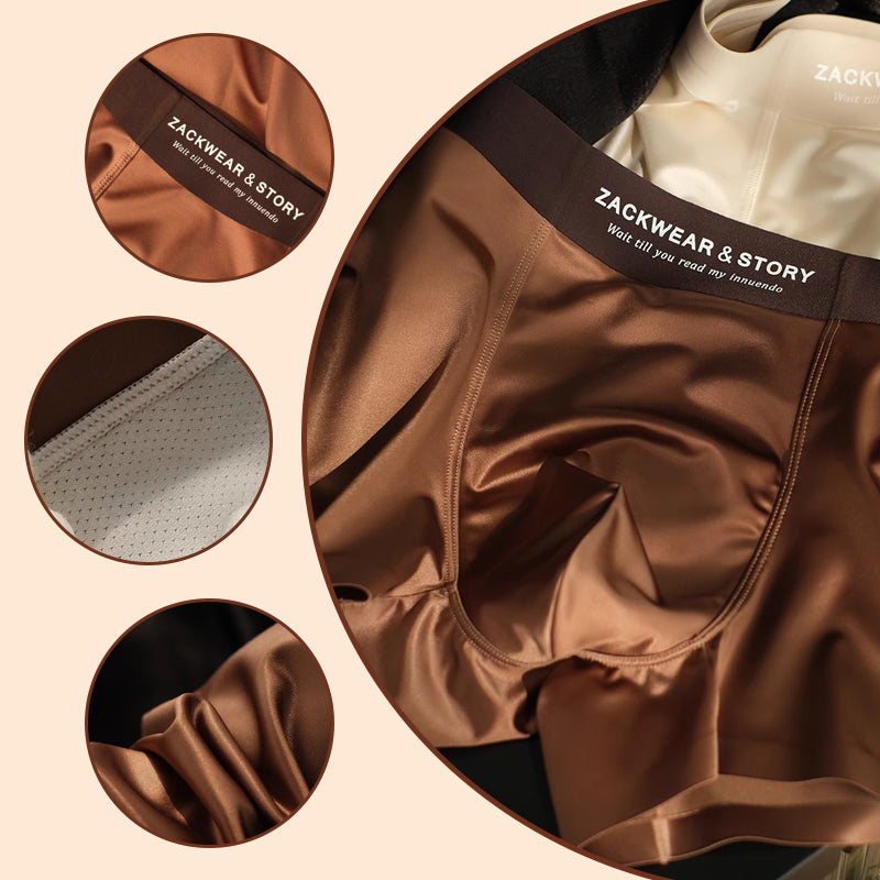 ❄️Caleçon boxeur de luxe brillant et extensible pour hommes
