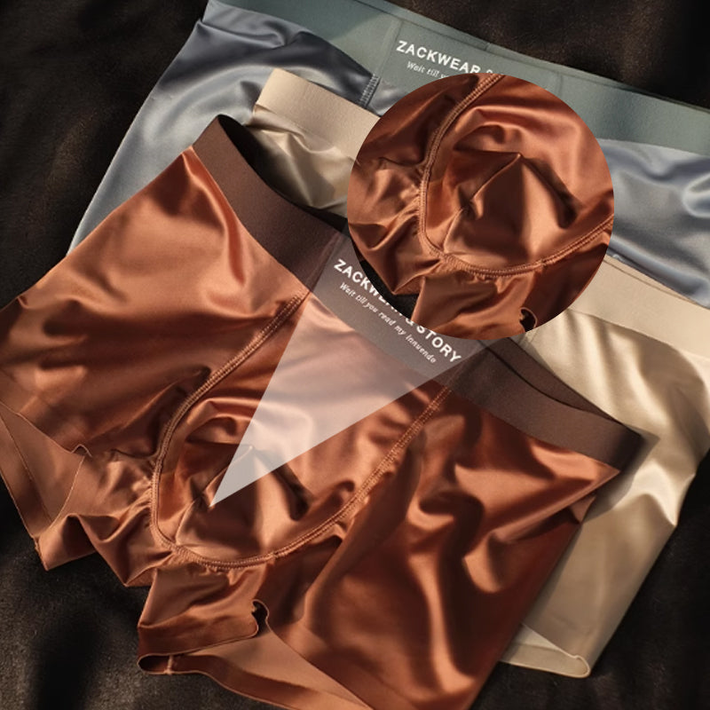 ❄️Caleçon boxeur de luxe brillant et extensible pour hommes