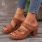 Sandales à talons hauts et à bouts ouverts pour femmes