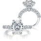 💍cadeau pour elle | 5 carats lumière de la lune en argent sterling moissanite bague
