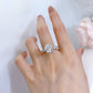 💍cadeau pour elle | 5 carats lumière de la lune en argent sterling moissanite bague