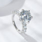 💍cadeau pour elle | 5 carats lumière de la lune en argent sterling moissanite bague