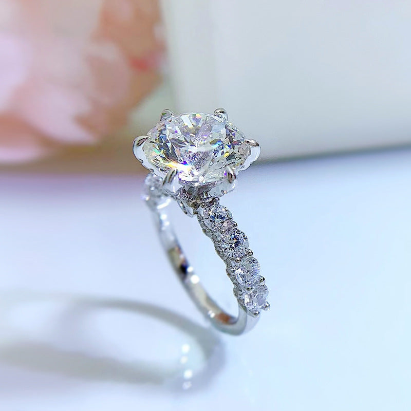 💍cadeau pour elle | 5 carats lumière de la lune en argent sterling moissanite bague