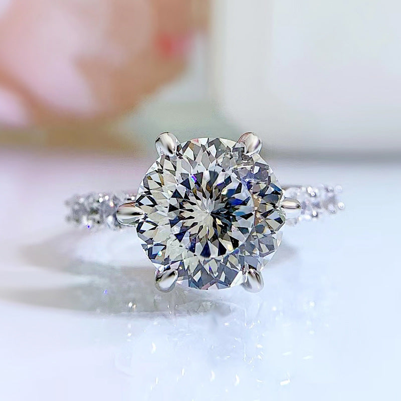 💍cadeau pour elle | 5 carats lumière de la lune en argent sterling moissanite bague