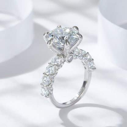 💍cadeau pour elle | 5 carats lumière de la lune en argent sterling moissanite bague