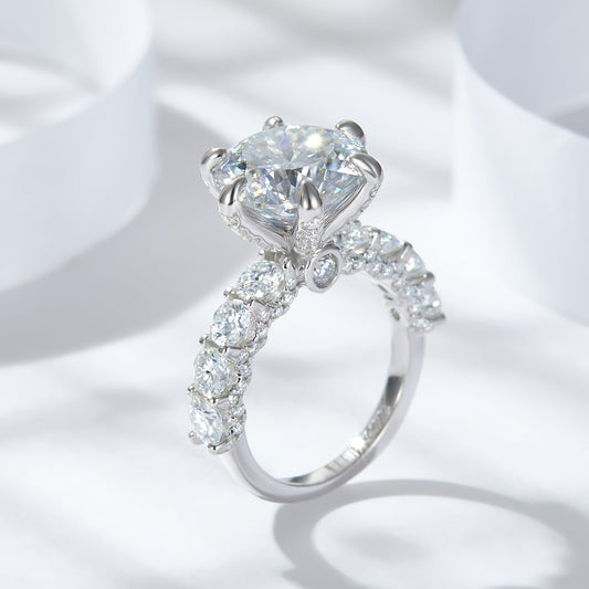 💍cadeau pour elle | 5 carats lumière de la lune en argent sterling moissanite bague