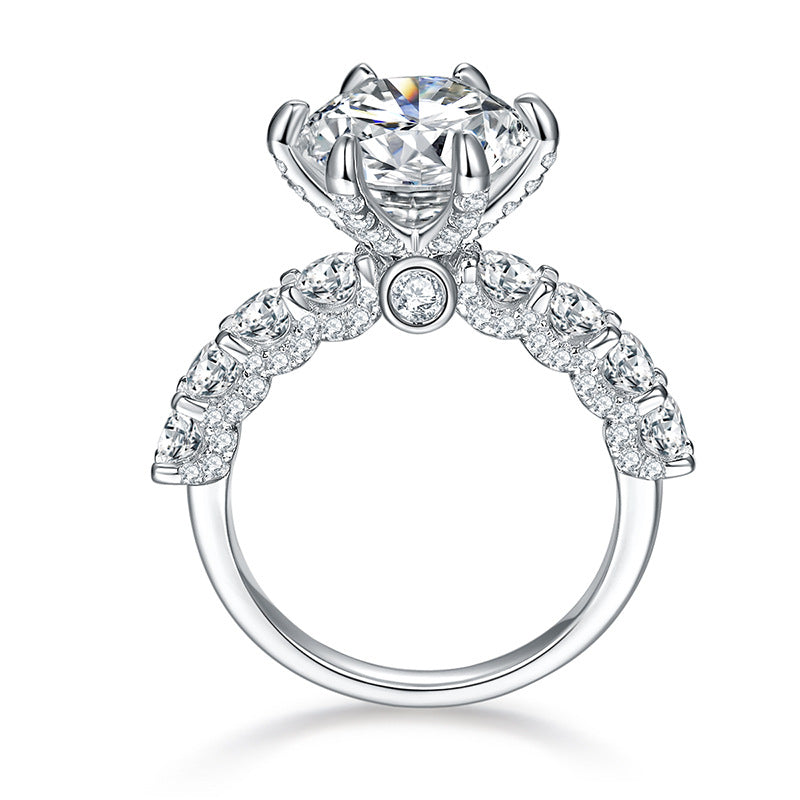 💍cadeau pour elle | 5 carats lumière de la lune en argent sterling moissanite bague
