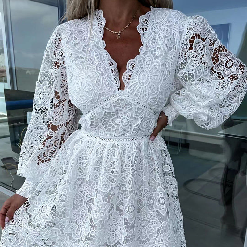 Sexy Hollow Out Lace Women's Dresses
