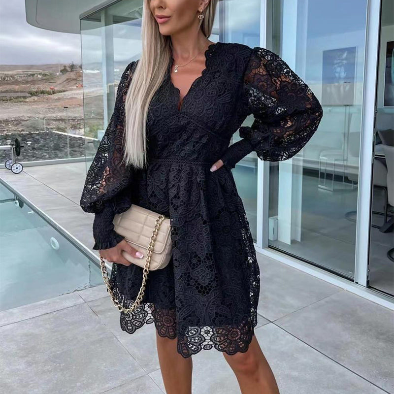 Sexy Hollow Out Lace Women's Dresses