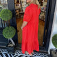 🌸Elégante robe pour femme avec décolleté en V et manches bouffantes🌈