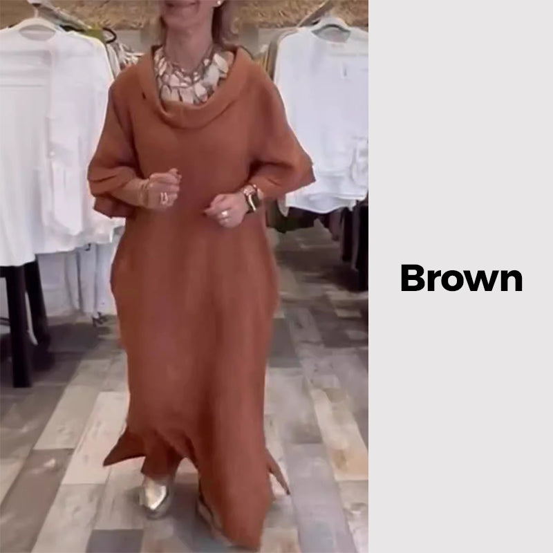 🔥 Robe fendue unie, décontractée, pour femmes🔥