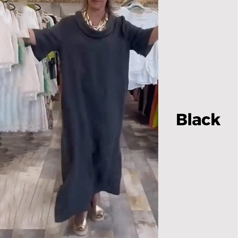 🔥 Robe fendue unie, décontractée, pour femmes🔥
