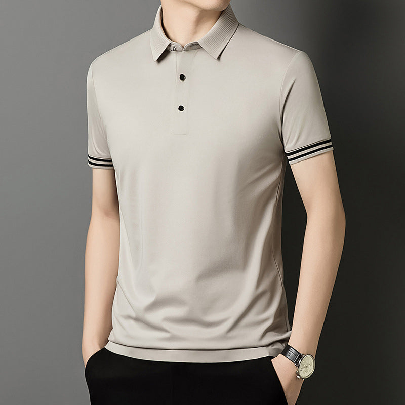 Manches courtes à revers à la mode masculine