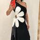 Robe asymétrique à imprimé floral