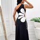 Robe asymétrique à imprimé floral